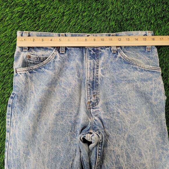 Vintage LEVIS 550 Tapered Baggy Jeans 32x29 Acid-Wash USA - Picture 13 of 16